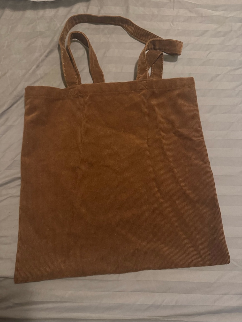 🤎 Brandy Melville Brown Corduroy Tote Bag | One Size | Everyday Essential
